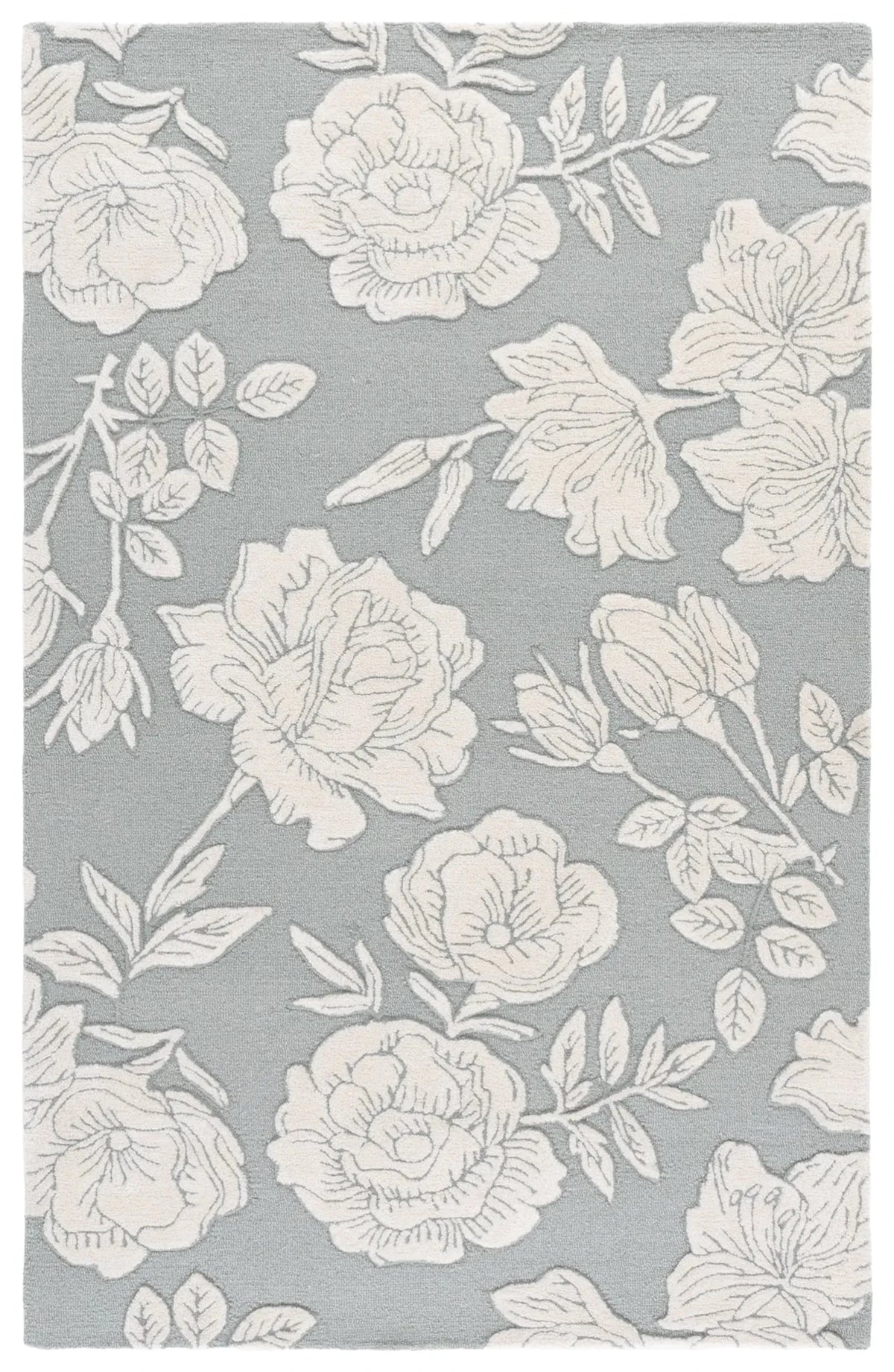 Safavieh Glamour 4'-0" x 6'-0" Rug in Light Grey / Ivory