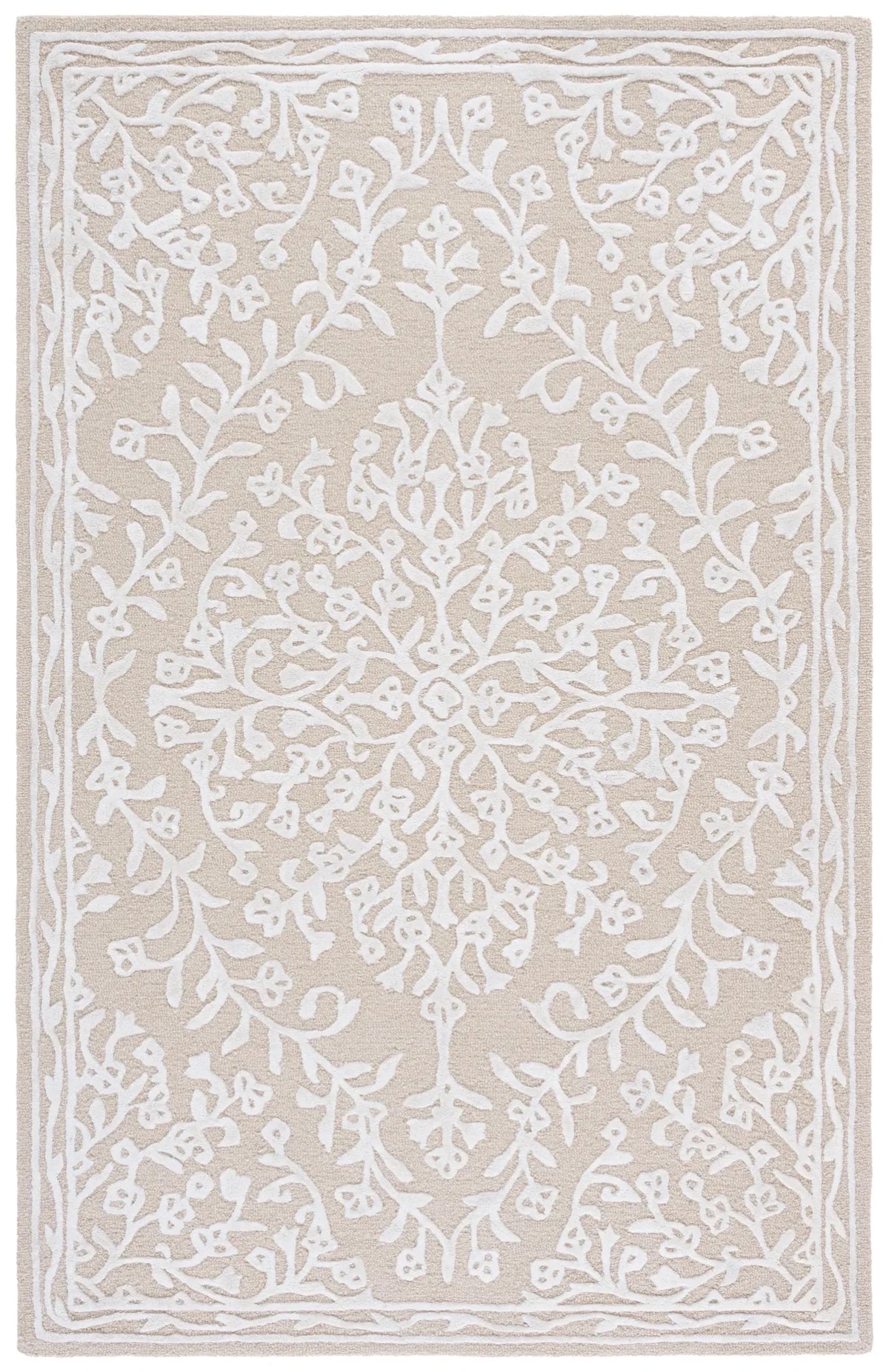 Safavieh Glamour 4'-0" x 6'-0" Rug in Beige / Ivory