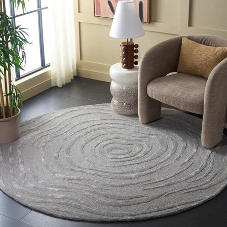Safavieh Glamour 6'-0" x 6'-0" Rug in Light Grey