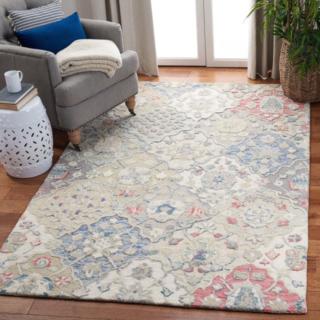 Safavieh Glamour Glm622A Ivory/Red Rugs - Safavieh - glm622a - 4