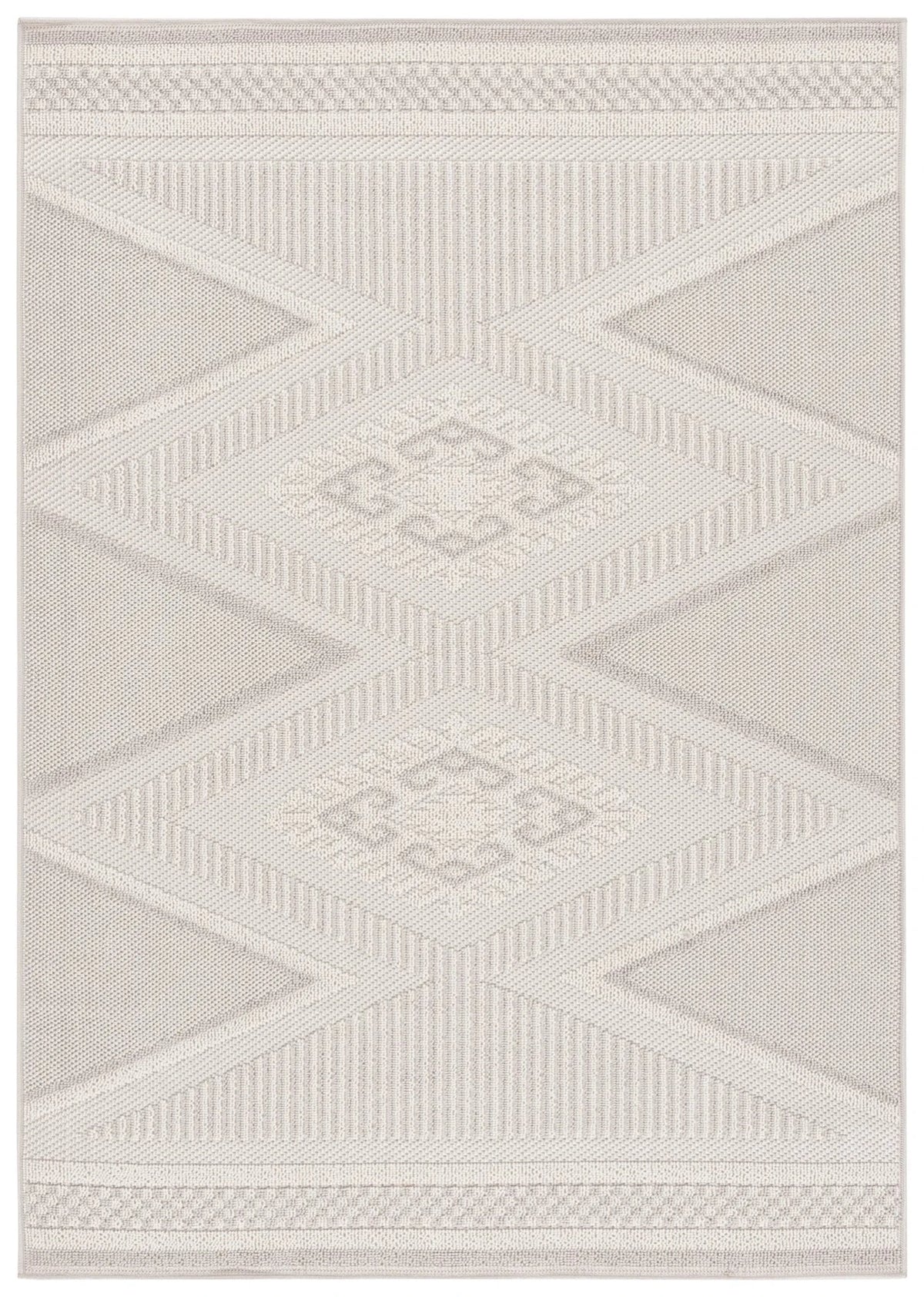 Safavieh Global 600 4'-0" x 6'-0" Rug in Grey / Ivory