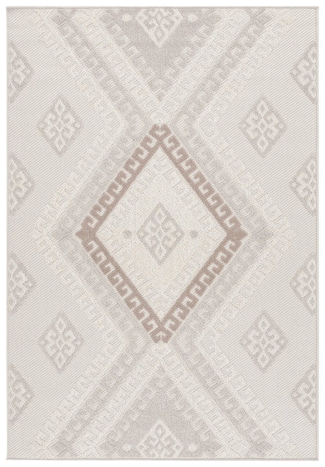 Safavieh Global 600 4'-0" x 6'-0" Rug in Grey / Ivory Taupe