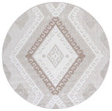 Safavieh Global 600 6'-7" x 6'-7" Rug in Grey / Ivory Taupe