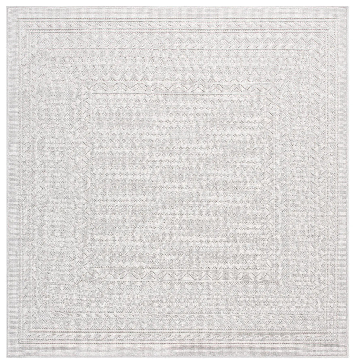Safavieh Global 6'-7" x 6'-7" Rug in Light Beige / Ivory