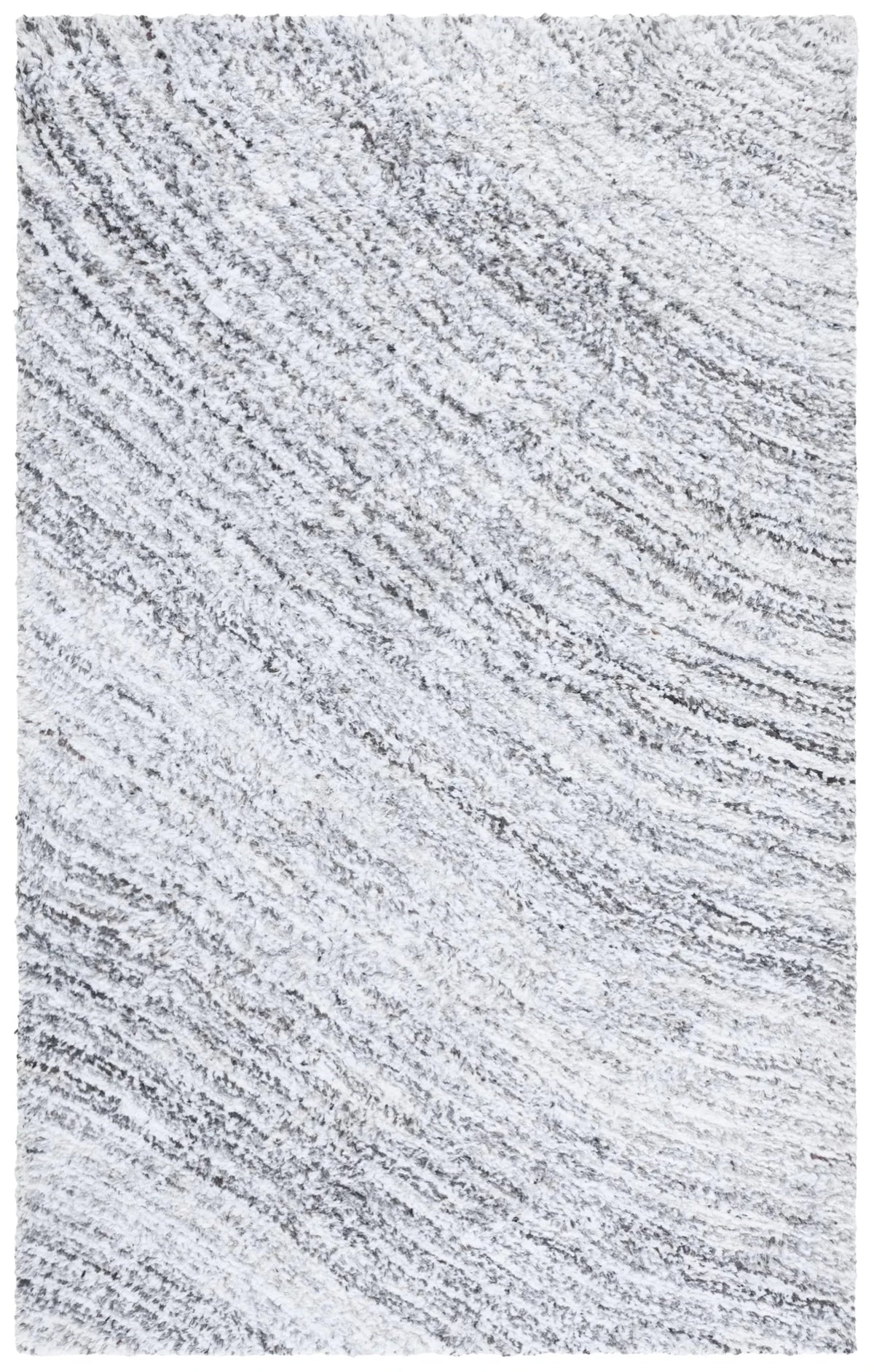 Safavieh Glory Shag 4'-0" x 6'-0" Rug in Ivory / Grey