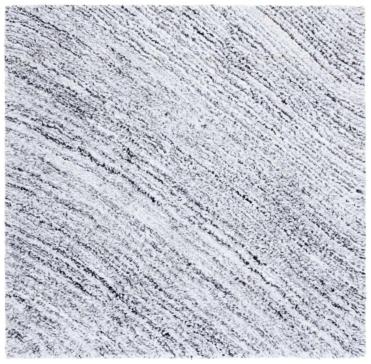 Safavieh Glory Shag 6'-0" x 6'-0" Rug in Ivory / Grey