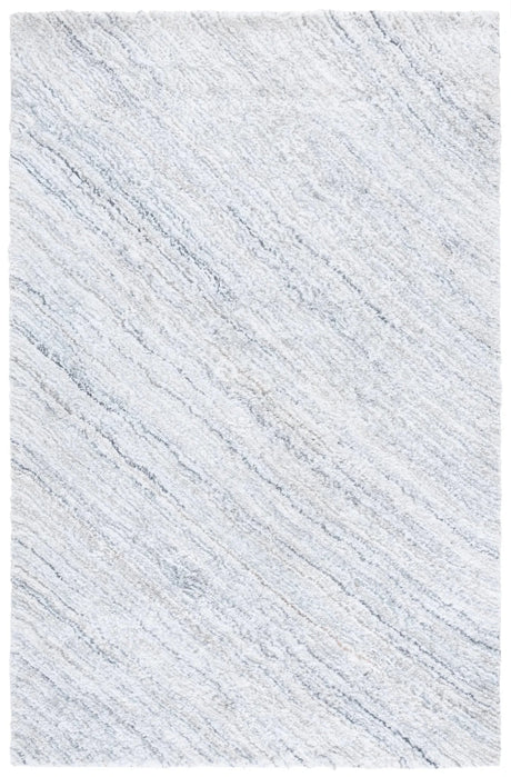 Safavieh Glory Shag 4'-0" x 6'-0" Rug in Ivory / Light Blue