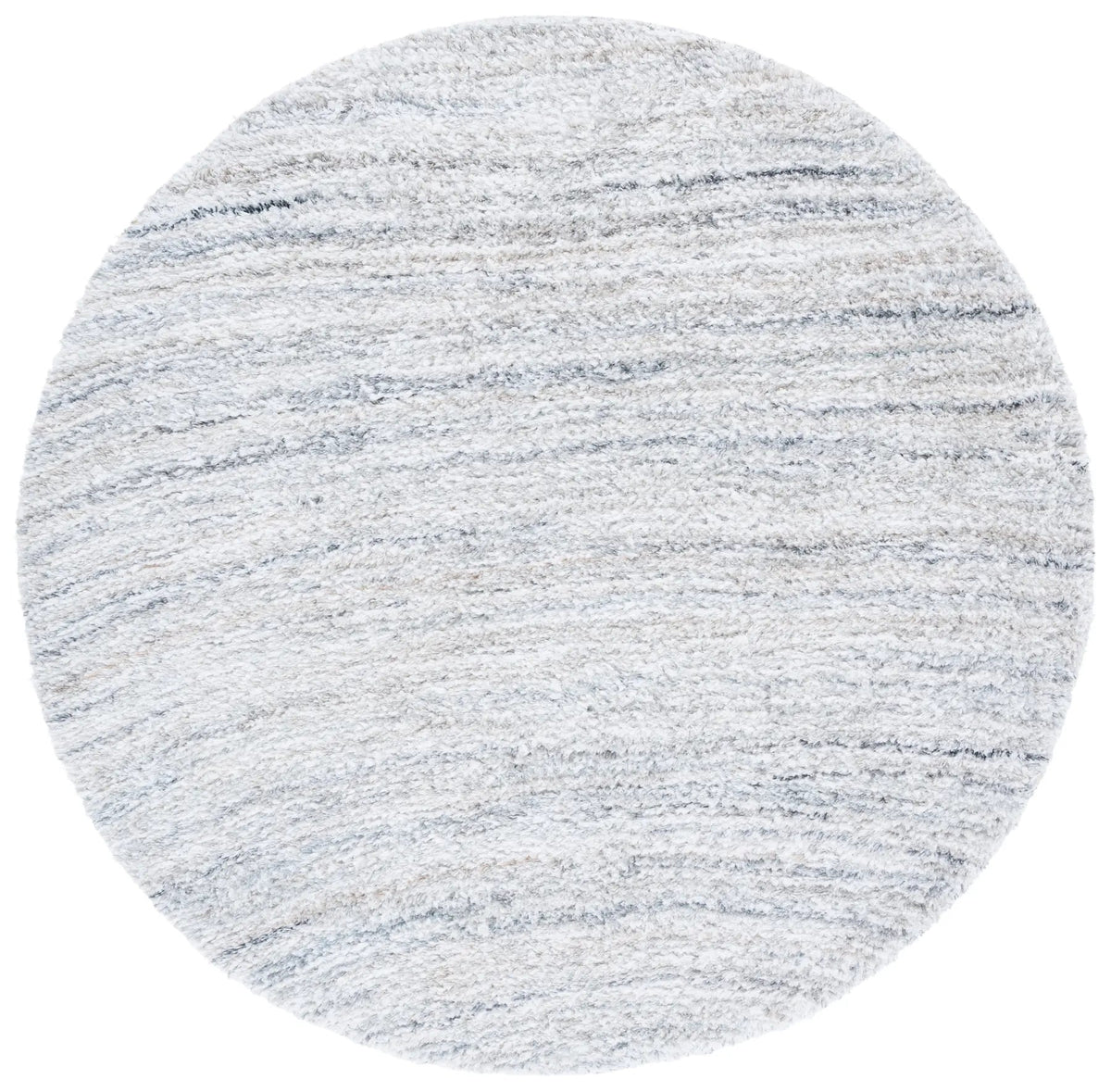 Safavieh Glory Shag 6'-0" x 6'-0" Rug in Ivory / Light Blue