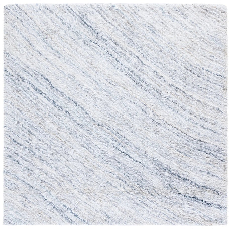 Safavieh Glory Shag 6'-0" x 6'-0" Rug in Ivory / Light Blue