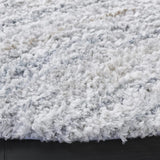 Safavieh Glory Shag 6'-0" x 6'-0" Rug in Ivory / Light Blue
