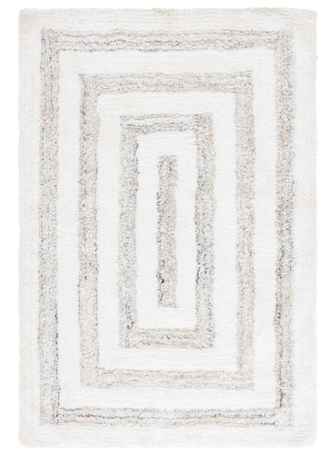 Safavieh Glory Shag 4'-0" x 6'-0" Rug in Ivory / Beige
