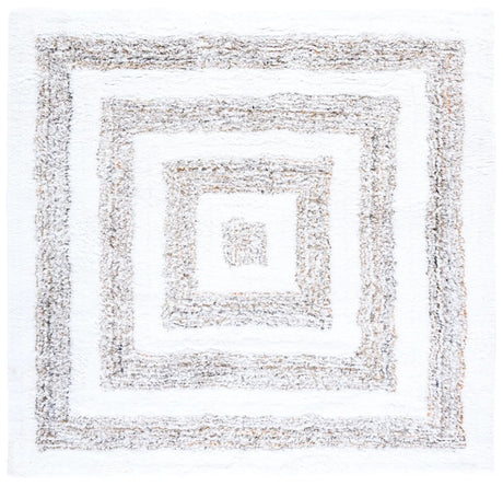 Safavieh Glory Shag 6'-0" x 6'-0" Rug in Ivory / Beige