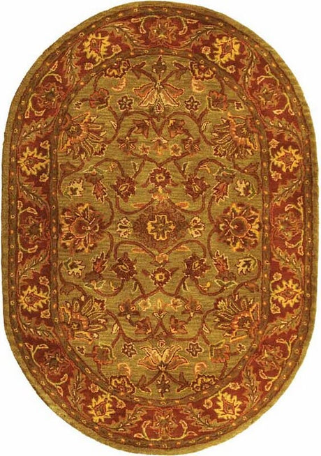 Safavieh Golden Jaipur gj250a Green / Rust Rugs - Safavieh - gj250a - 24ov