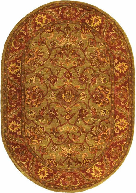 Safavieh Golden Jaipur gj250a Green / Rust Rugs - Safavieh - gj250a - 5ov