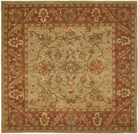 Safavieh Golden Jaipur gj250a Green / Rust Rugs - Safavieh - gj250a - 6sq