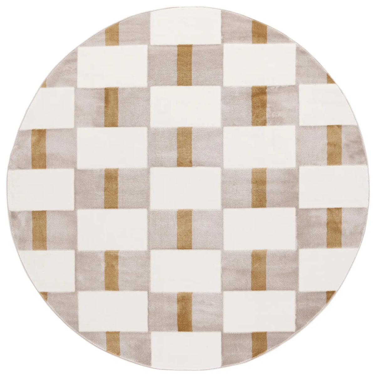 Safavieh Groove 6'-7" x 6'-7" Rug in Ivory / Gold