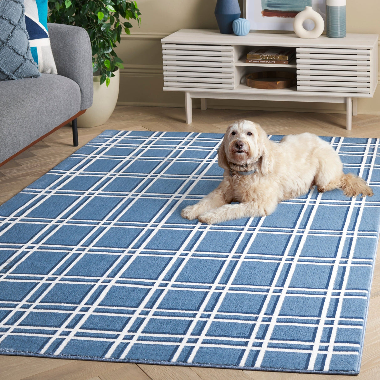 Safavieh Groove Grv106M Blue/Ivory Rug - Safavieh - grv106m - 4