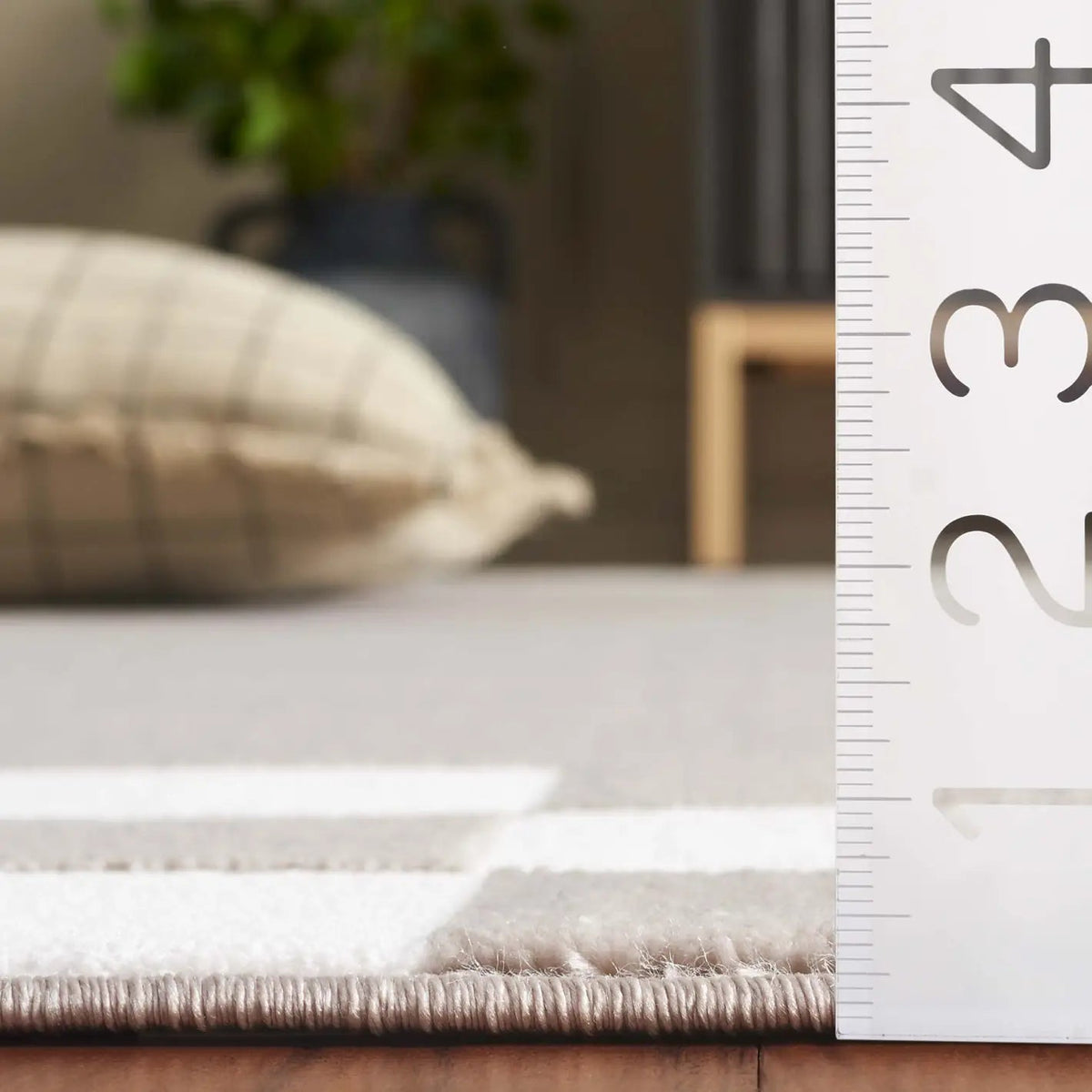 Safavieh Groove 4'-0" x 6'-0" Rug in Beige / Ivory