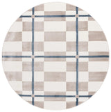 Safavieh Groove 6'-7" x 6'-7" Rug in Ivory / Blue