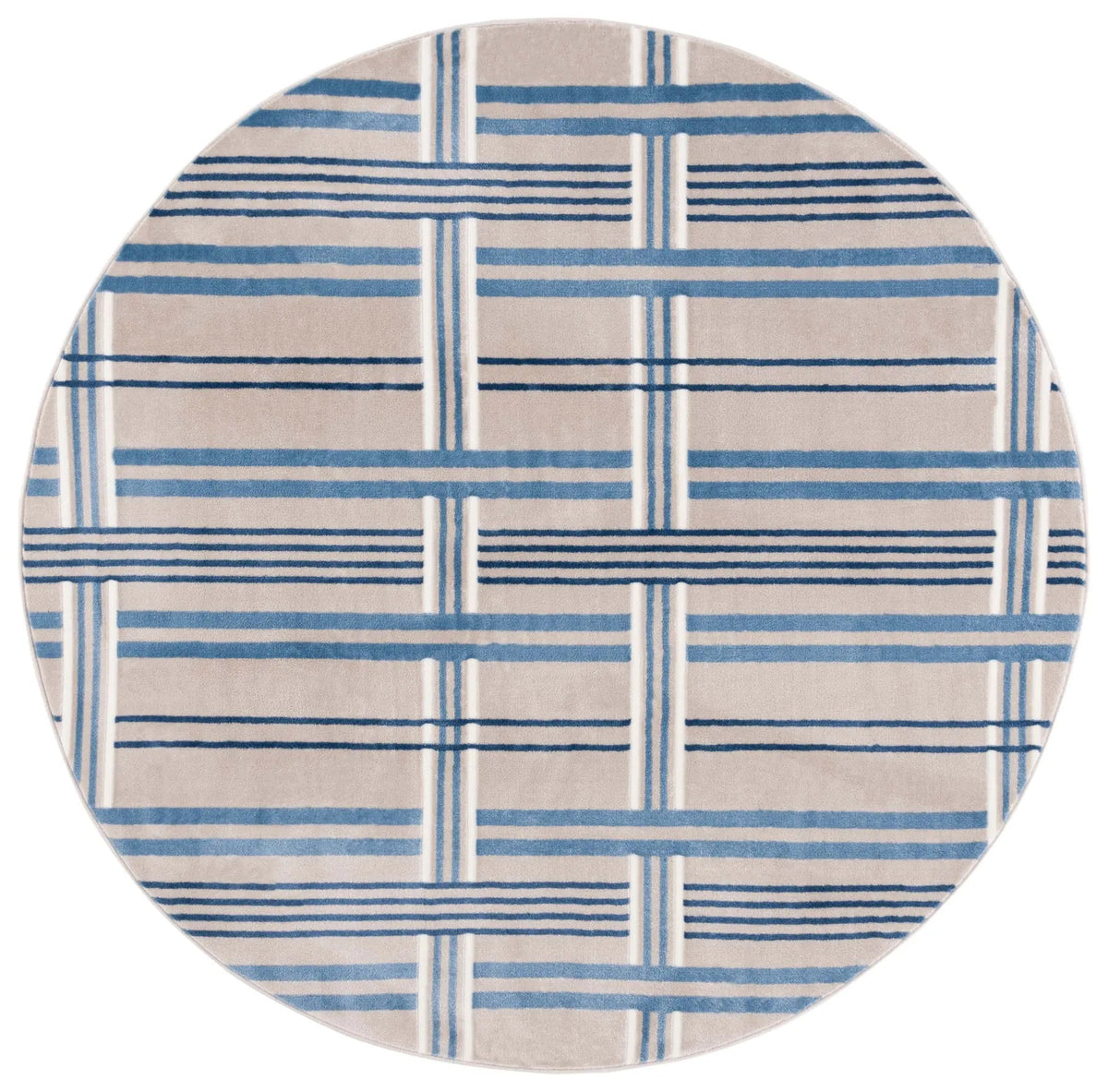 Safavieh Groove 6'-7" x 6'-7" Rug in Beige / Blue