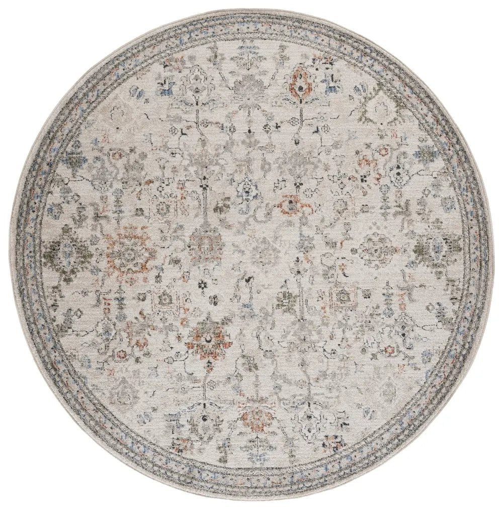 Safavieh Grove 6'-7" x 6'-7" Rug in Ivory / Rust Blue