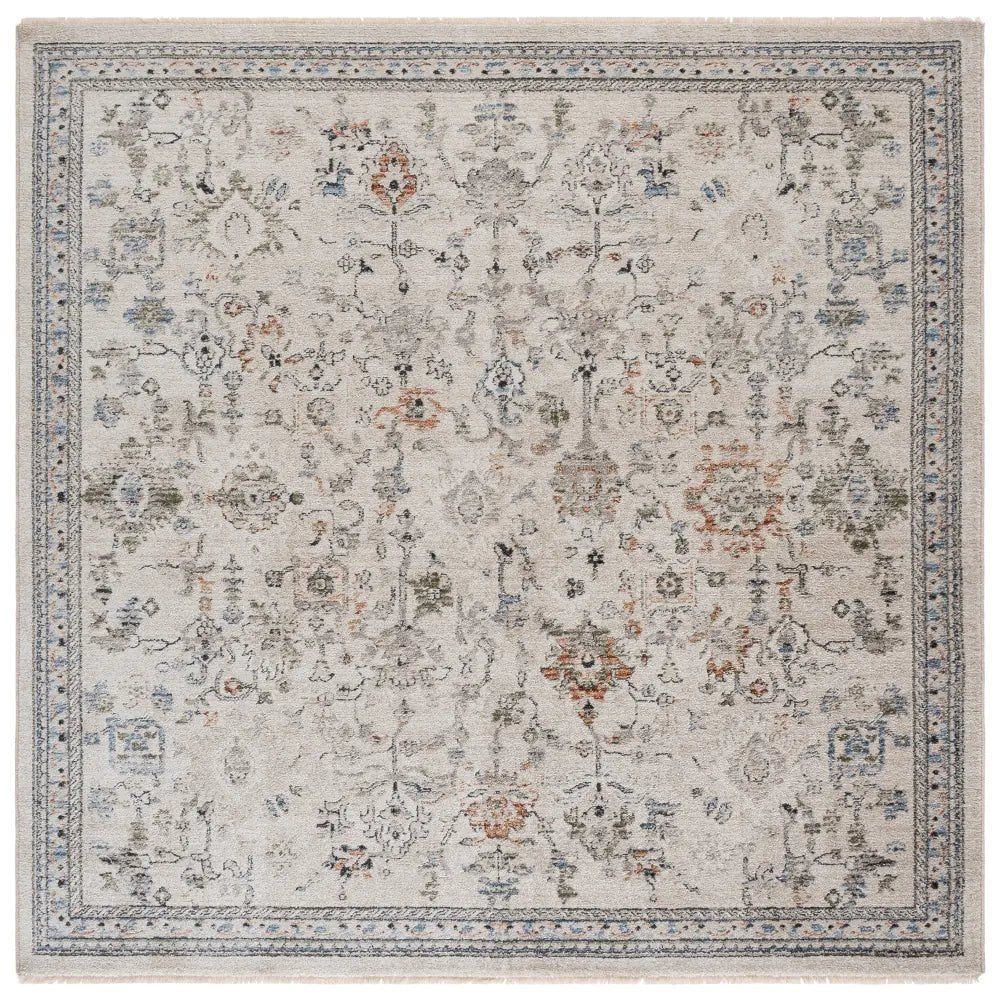 Safavieh Grove 6'-7" x 6'-7" Rug in Ivory / Rust Blue