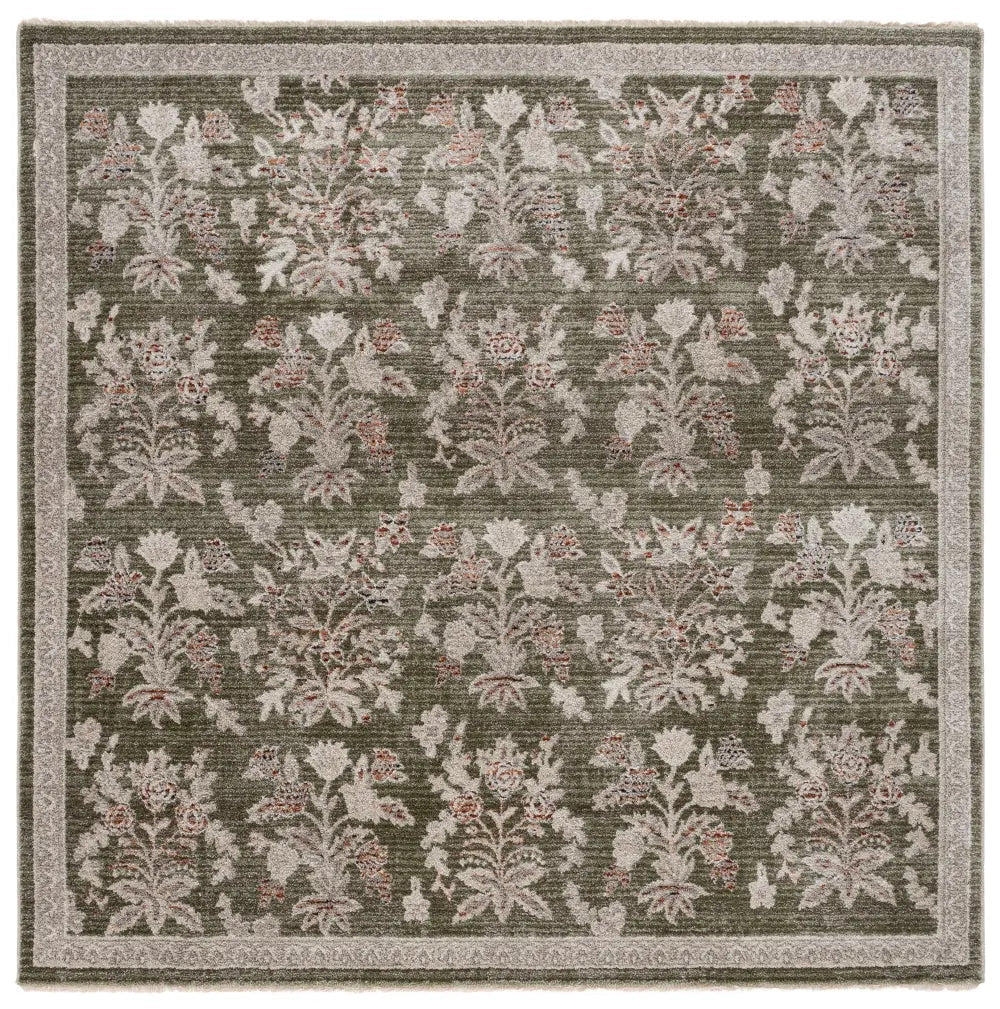 Safavieh Grove 6'-7" x 6'-7" Rug in Green / Ivory