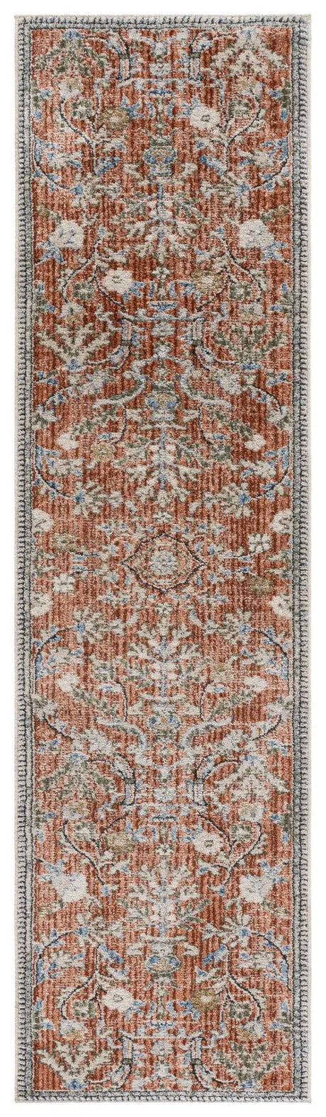 Safavieh Grove 2'-2" x 8'-0" Rug in Rust / Blue