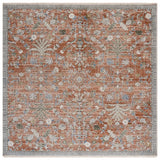 Safavieh Grove 6'-7" x 6'-7" Rug in Rust / Blue