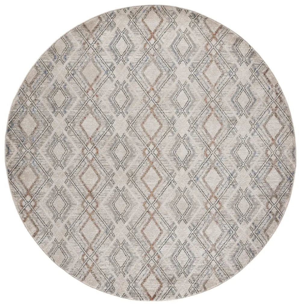 Safavieh Grove 6'-7" x 6'-7" Rug in Ivory / Blue Rust