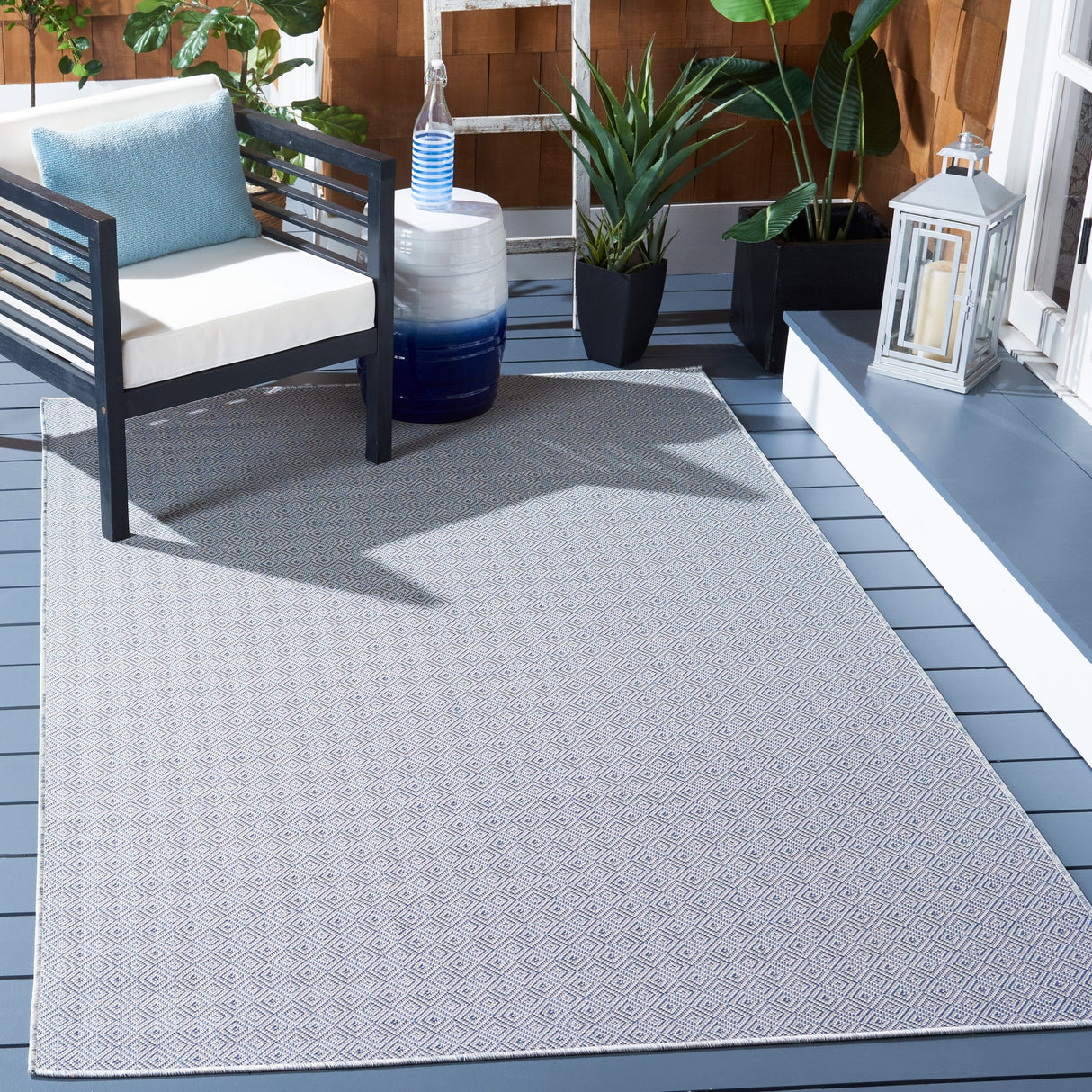 Safavieh Hampton Htn230L Grey/Blue Rug - Safavieh - htn230l - 4