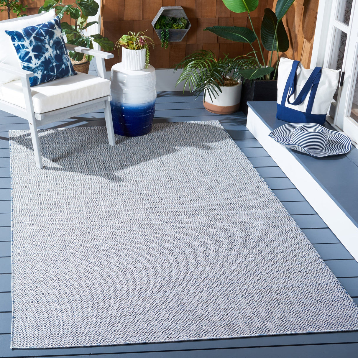 Safavieh Hampton Htn230M Navy/Ivory Rug - Safavieh - htn230m - 4