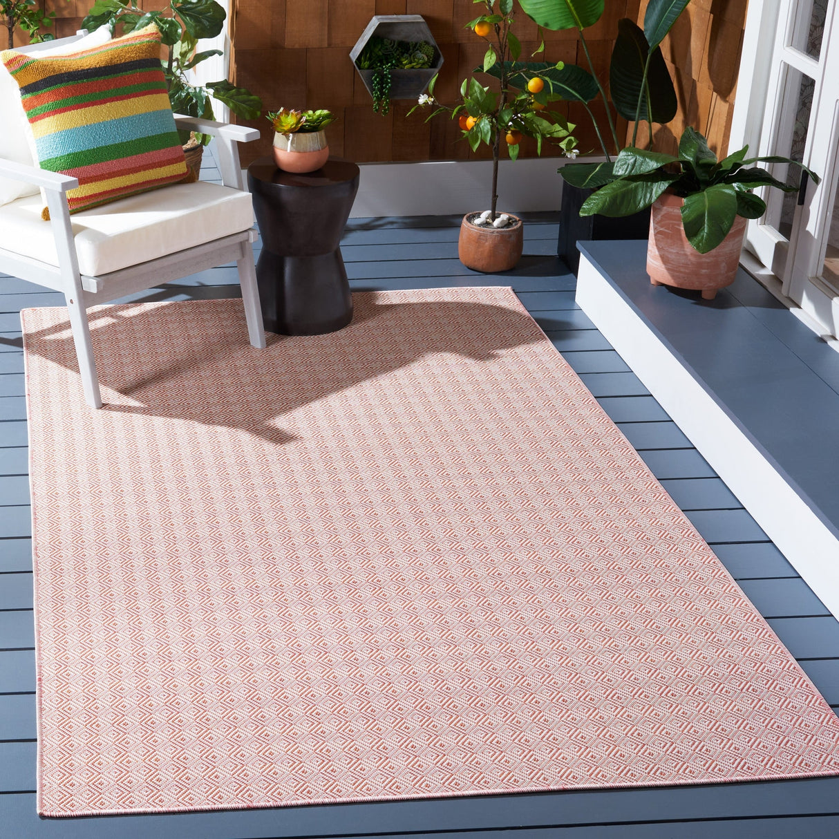 Safavieh Hampton Htn230S Terracotta/Ivory Rug - Safavieh - htn230s - 4