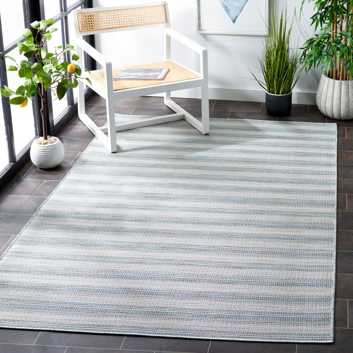 Safavieh Hampton Htn231L Aqua/Ivory Rug - Safavieh - htn231l - 4