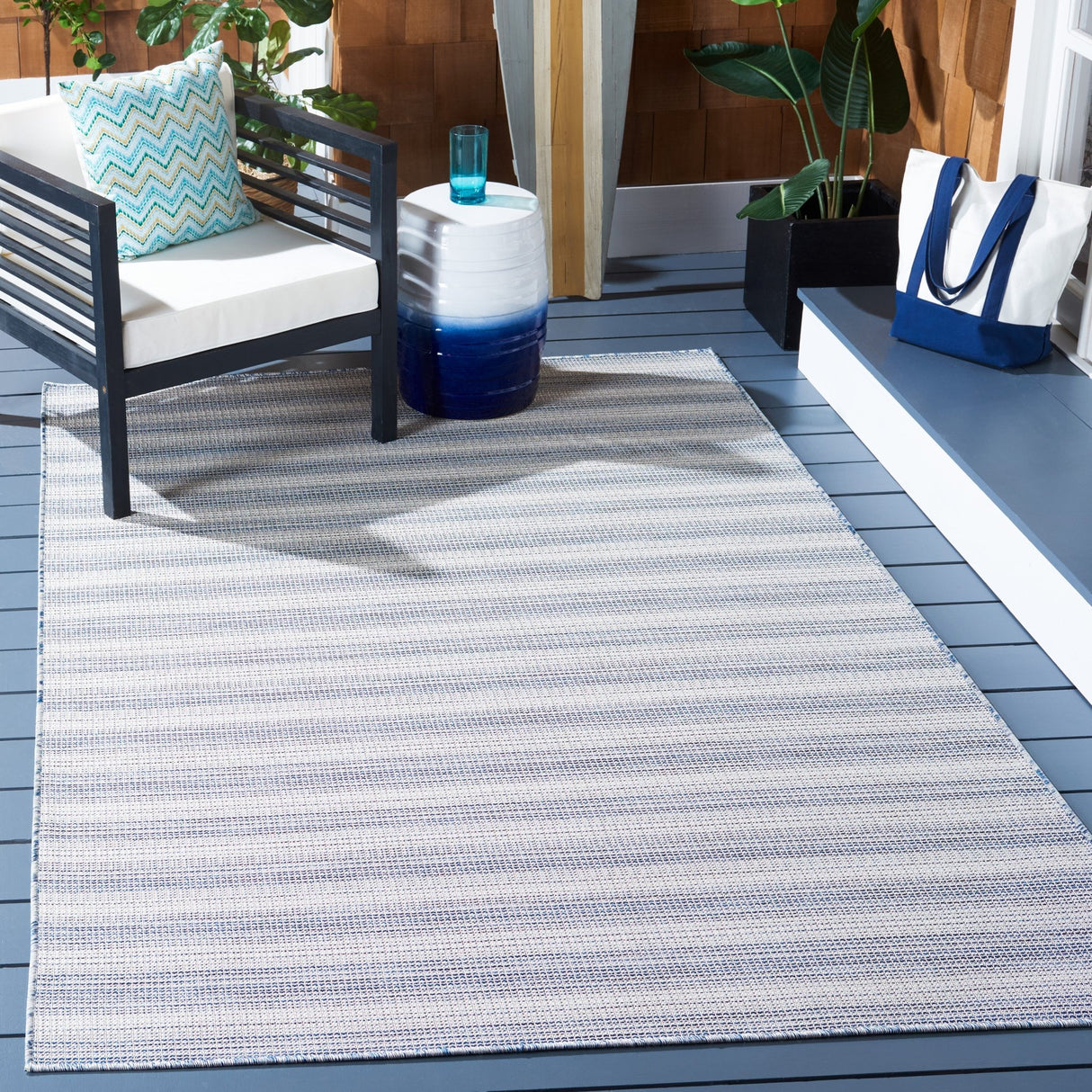 Safavieh Hampton Htn231M Blue Rug - Safavieh - htn231m - 4