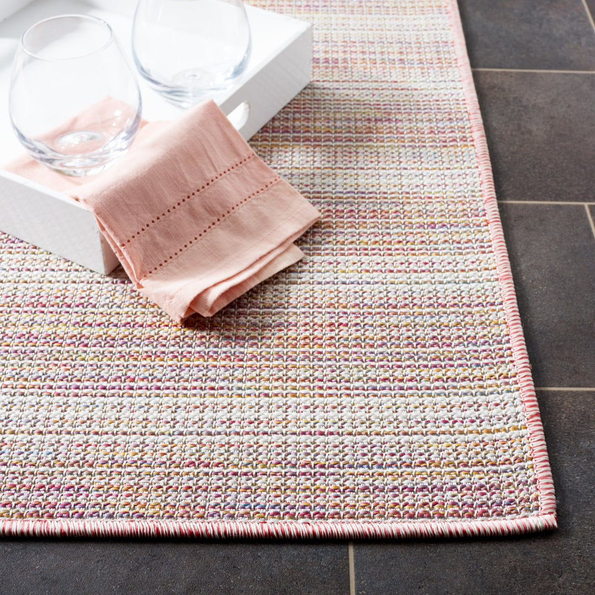 Safavieh Hampton Htn231V Pink Ivory/Multi Rug - Safavieh - htn231v - 4