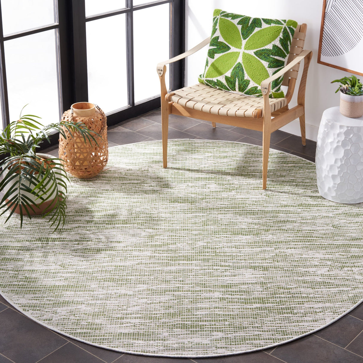 Safavieh Hampton Htn238W Green/Beige Rug - Safavieh - htn238w - 7r