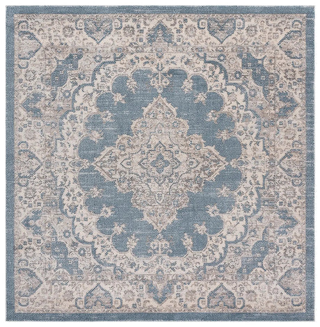 Safavieh Harrison 6'-7" x 6'-7" Rug in Blue / Ivory