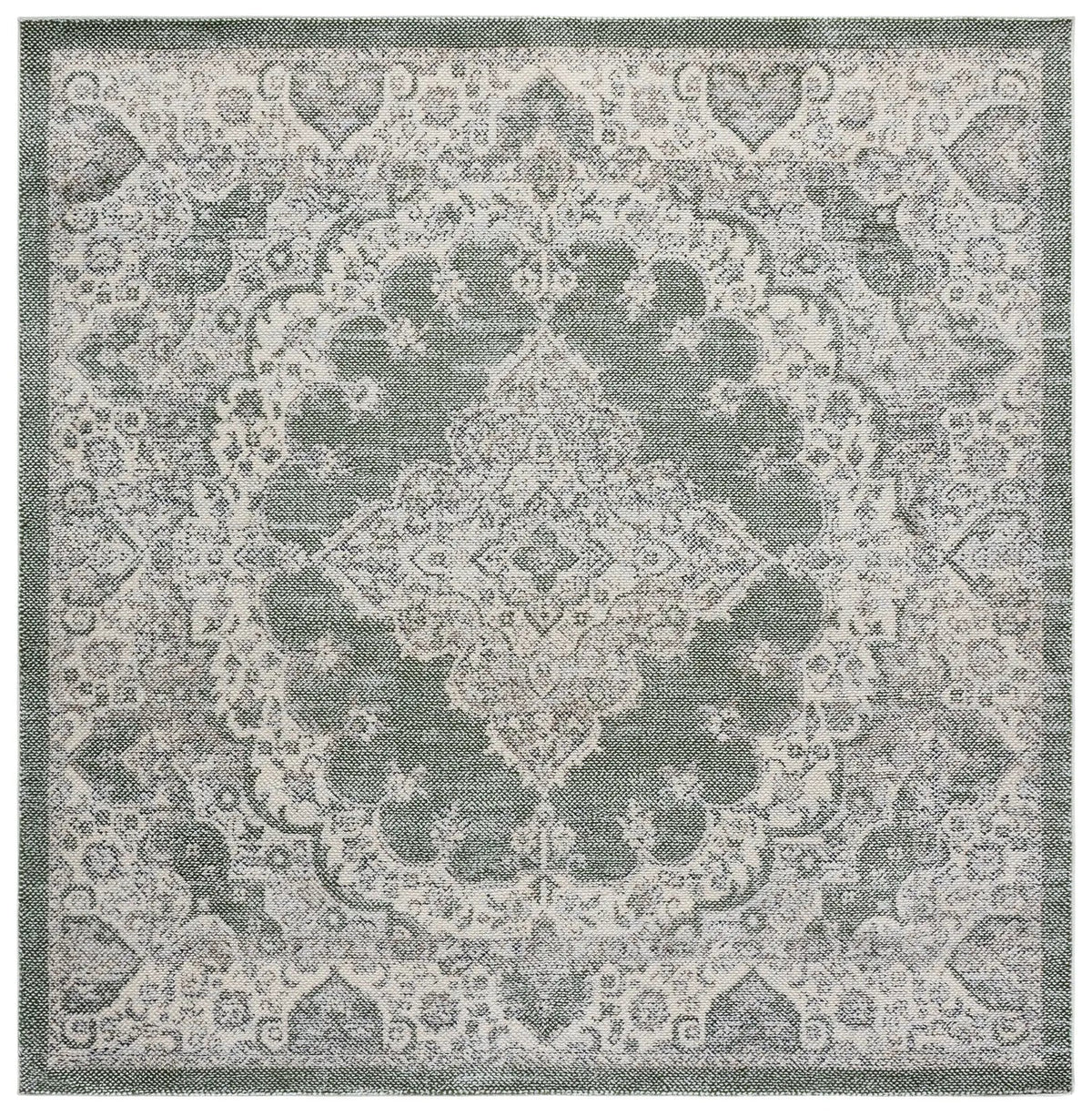 Safavieh Harrison 6'-7" x 6'-7" Rug in Green / Ivory