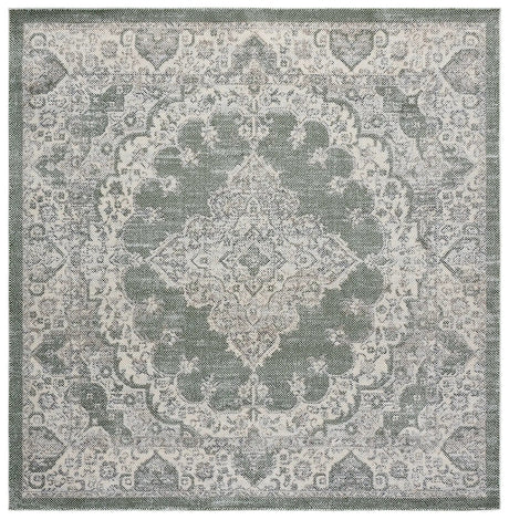 Safavieh Harrison 6'-7" x 6'-7" Rug in Green / Ivory