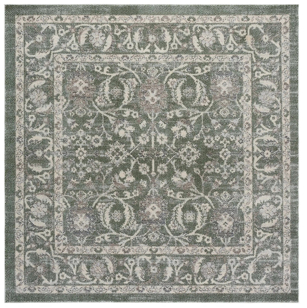Safavieh Harrison 6'-7" x 6'-7" Rug in Green / Ivory