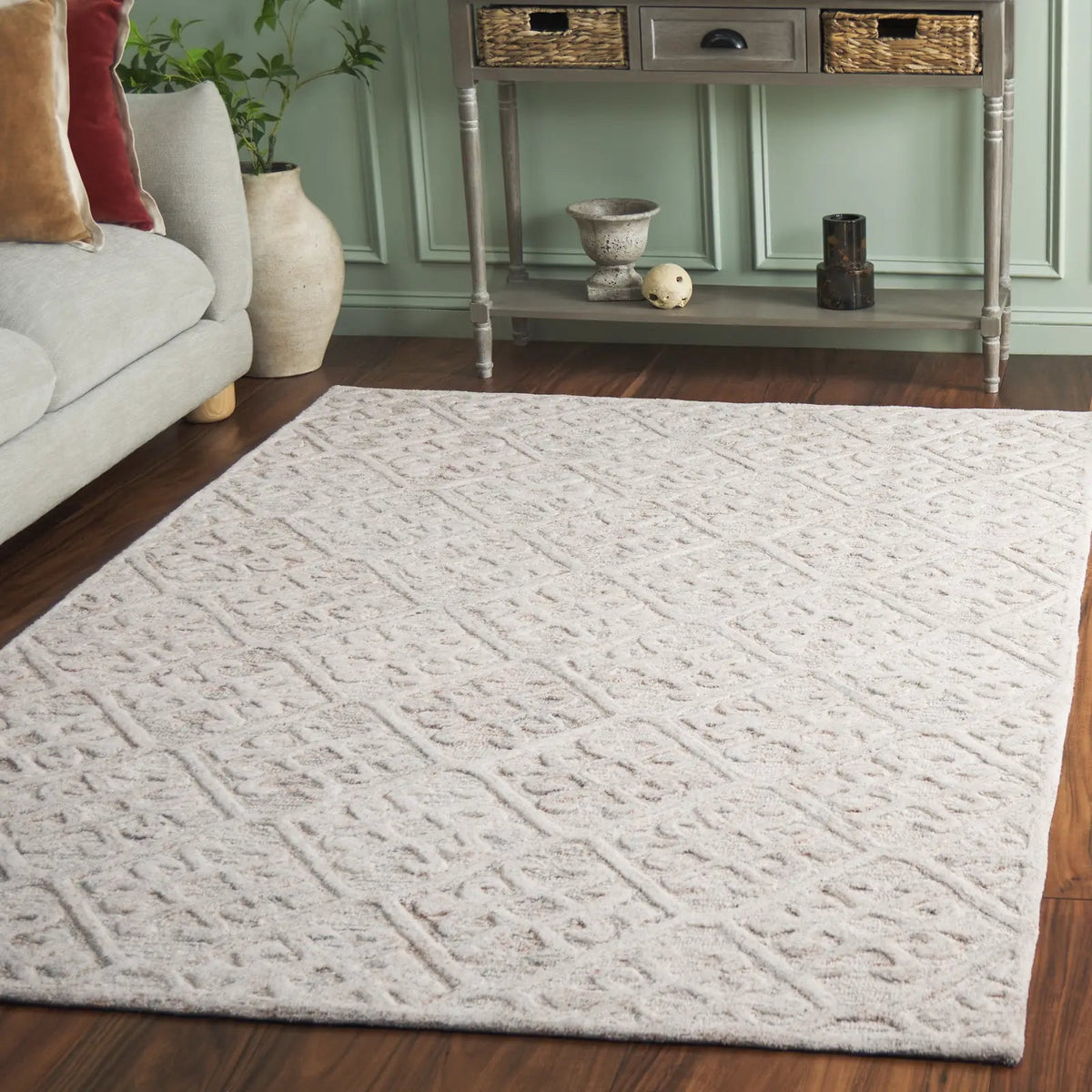 Safavieh Harvest 4'-0" x 6'-0" Rug in Rust / Grey