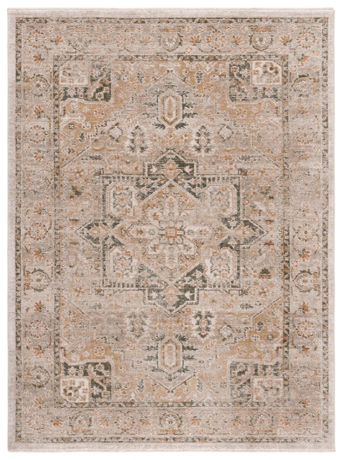 Safavieh Hazel 500 4'-0" x 6'-0" Rug in Taupe / Green