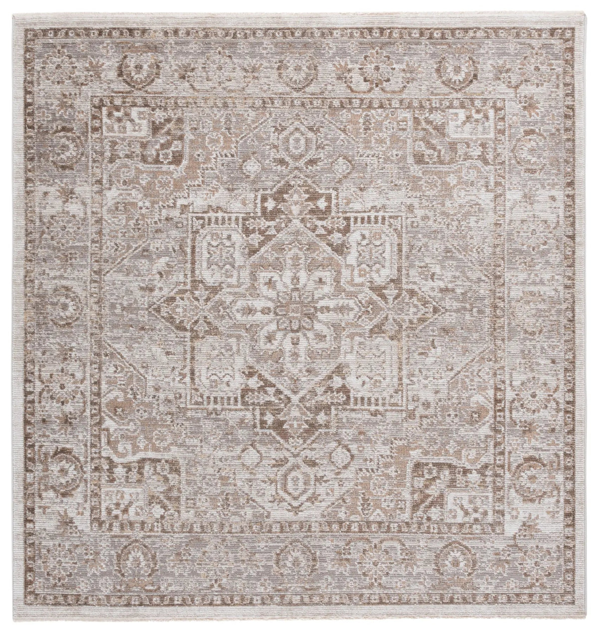 Safavieh Hazel 500 6'-0" x 6'-0" Rug in Brown / Ivory