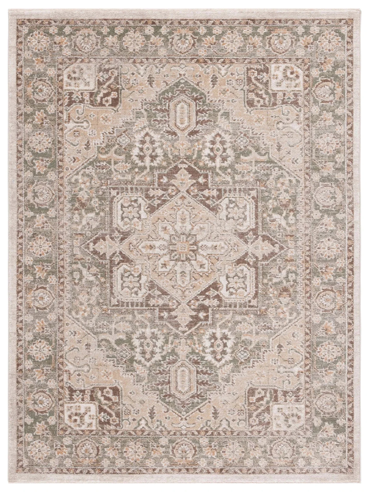 Safavieh Hazel 500 4'-0" x 6'-0" Rug in Green / Brown