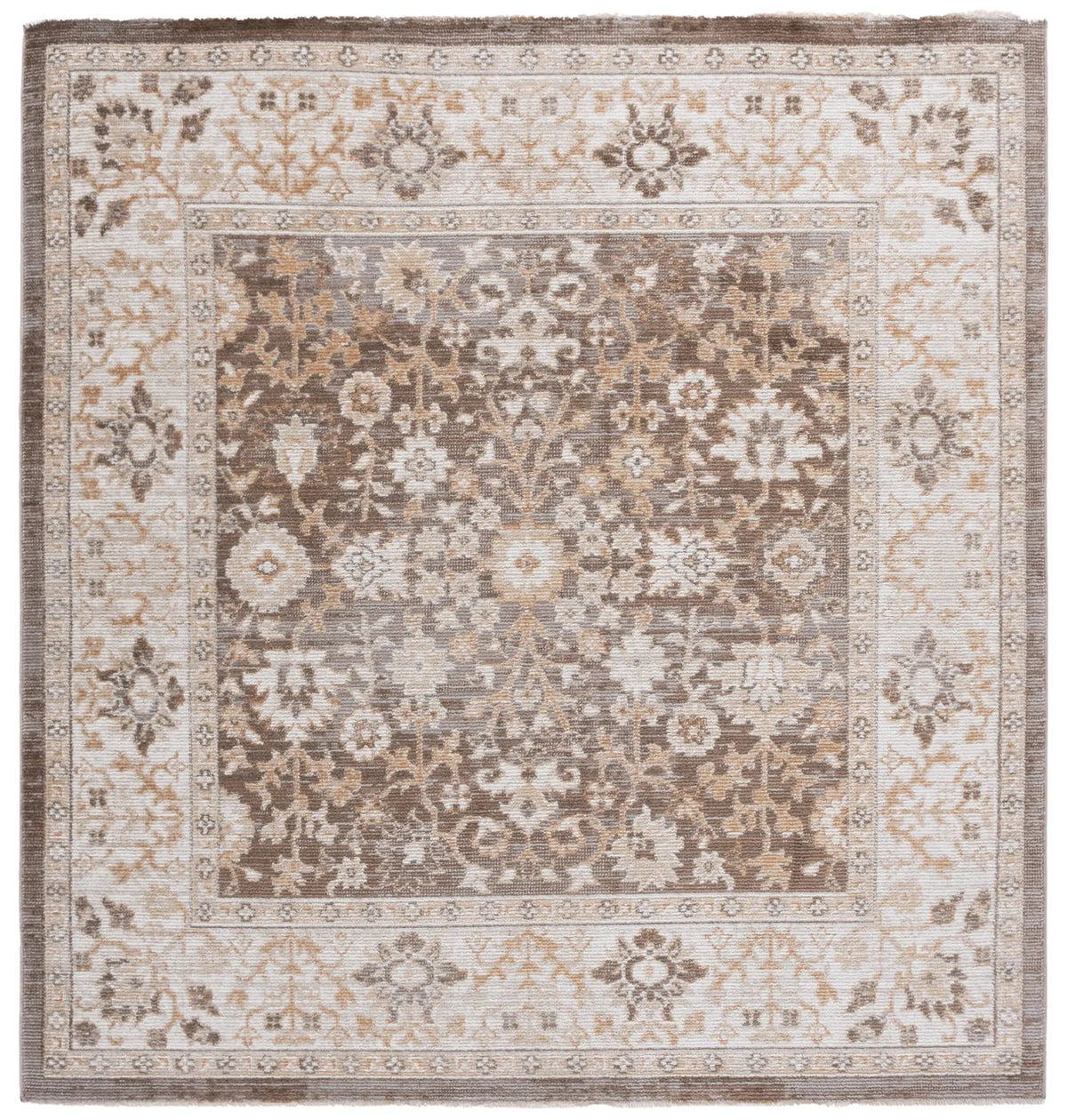 Safavieh Hazel 500 6'-0" x 6'-0" Rug in Brown / Ivory