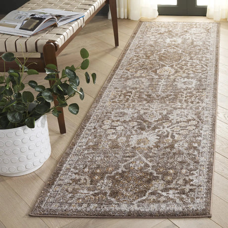 Safavieh Hazel 500 2'-2" x 8'-0" Rug in Brown / Ivory
