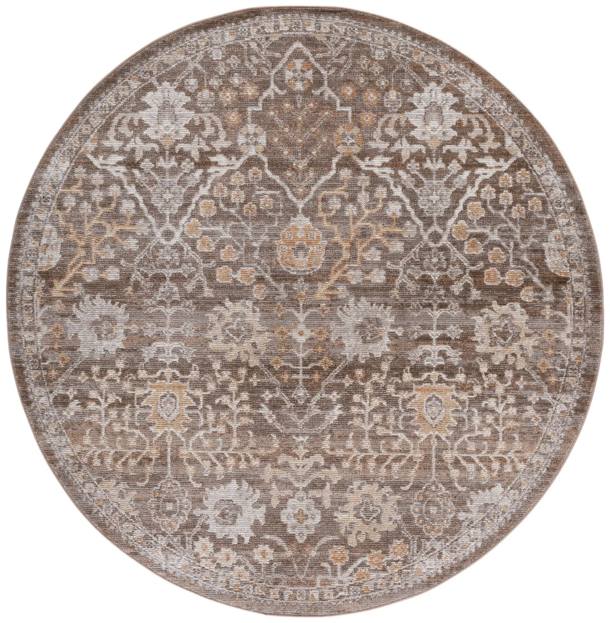 Safavieh Hazel 500 6'-0" x 6'-0" Rug in Brown / Ivory