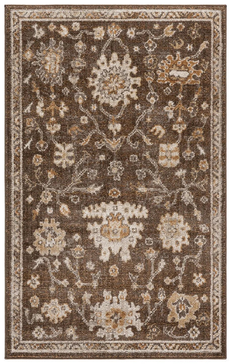 Safavieh Hazel 500 3'-0" x 5'-0" Rug in Brown / Ivory