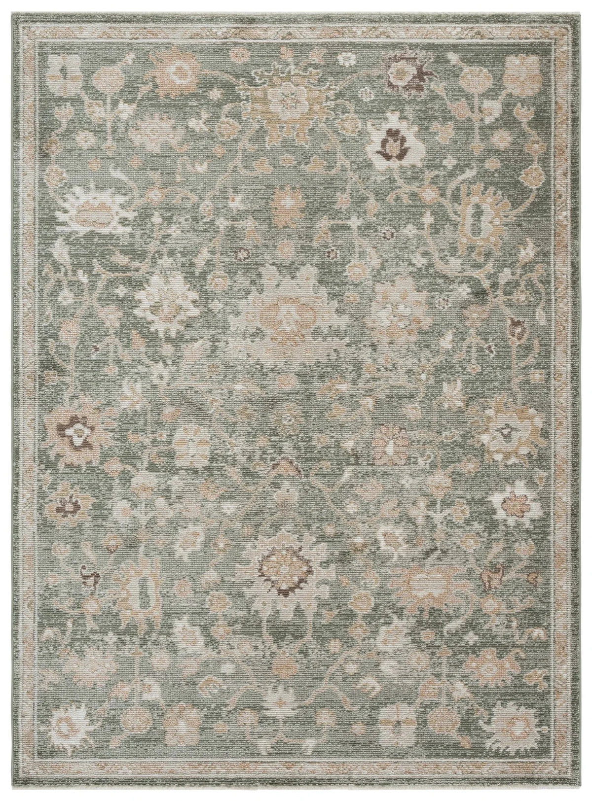 Safavieh Hazel 500 4'-0" x 6'-0" Rug in Green / Beige